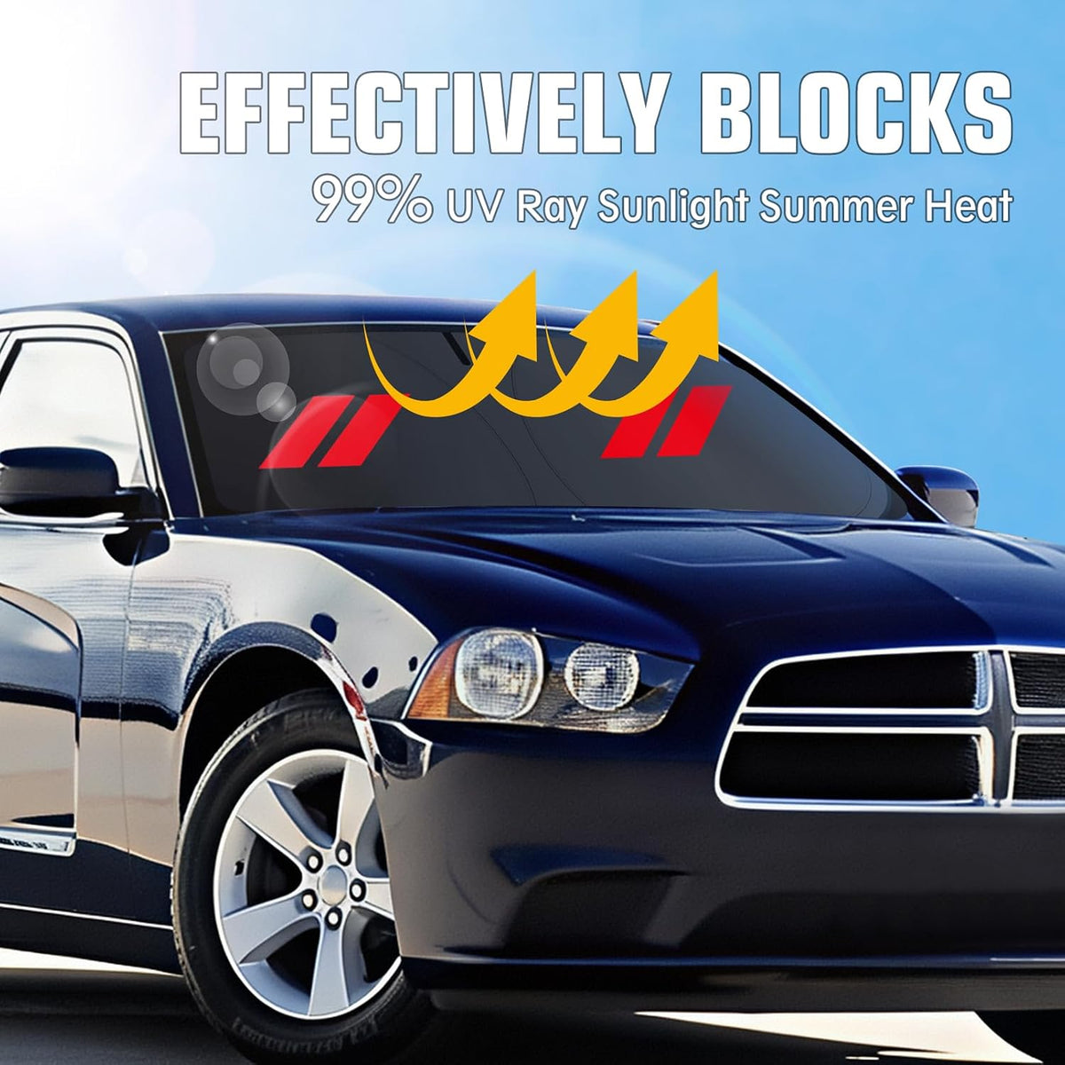 Windshield Sun Shade Fits for Dodge Charger 2011-2024