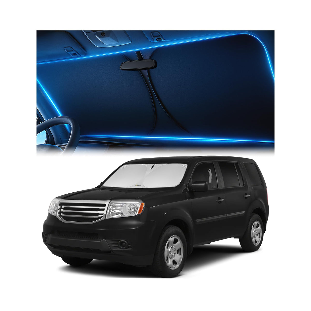 Magnelex Windshield Sun Shade for Kia K5 2021-2026 / Hyundai Sonata 2020-2026, Foldable Car Window Sunshade, Heat & UV Visor Cover, Reflective Front Shades Accessories
