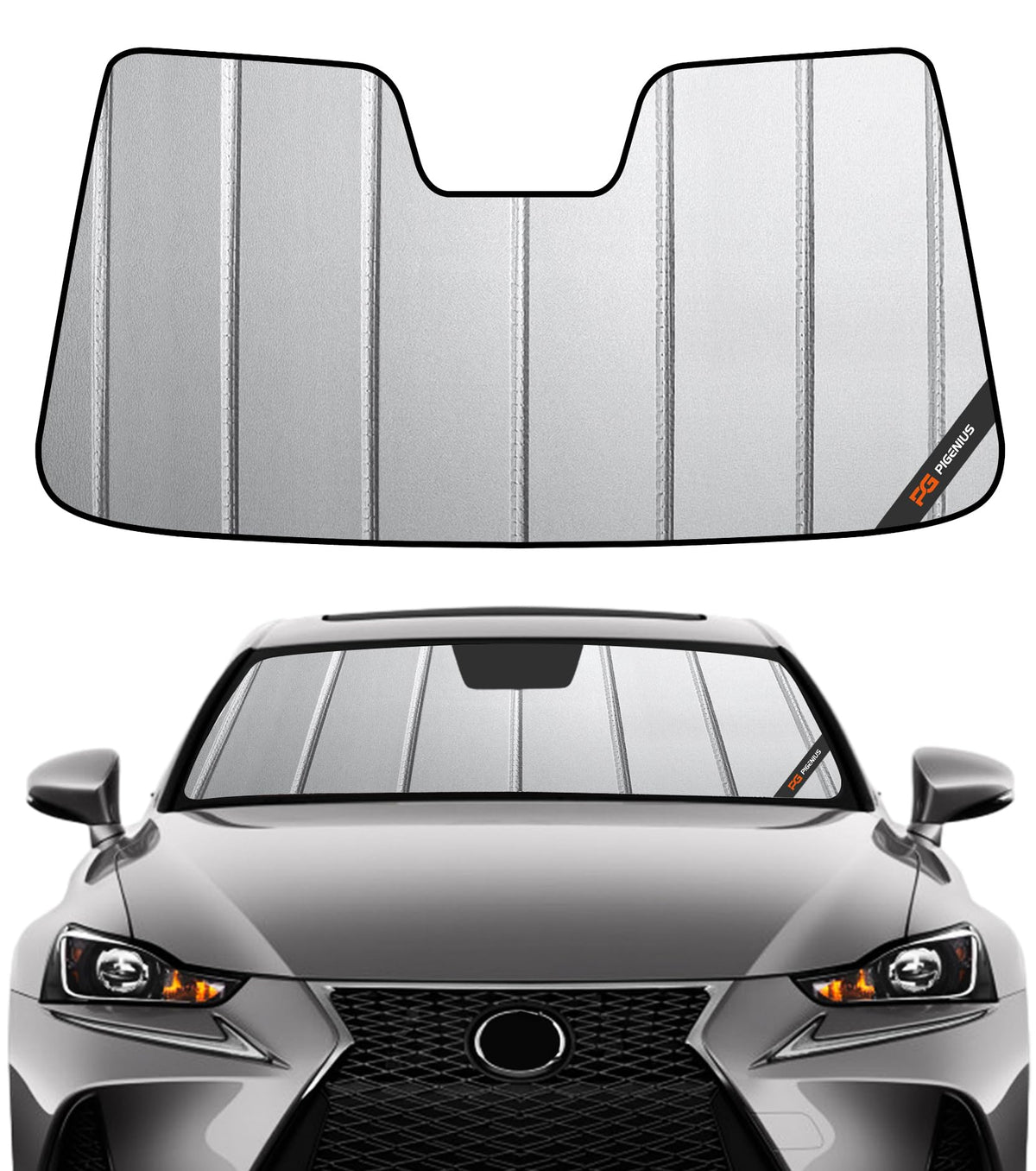 Pigenius Windshield Sunshade for Lexus IS200t/IS250/IS300/IS350/IS F 2014-2020 Front Window Sun Shade - AstraGuard
