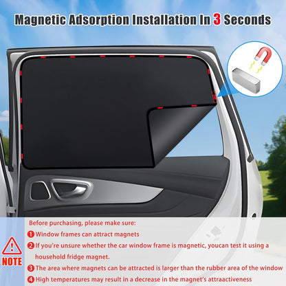 ZATOOTO Magnetic Side Window Sun Shade 4 Pack, Privacy & Insulation