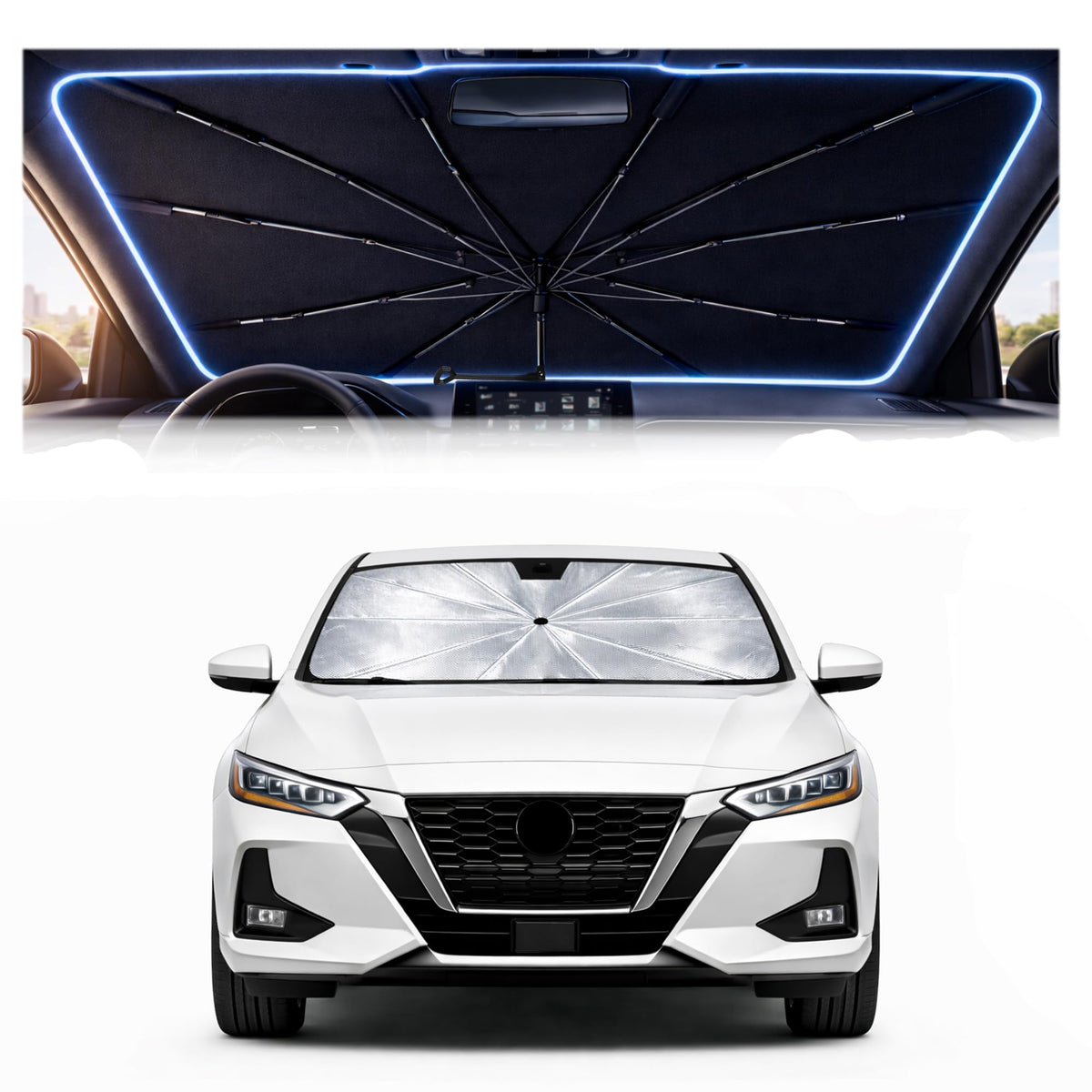 Car Windshield Sun Shade Umbrella for Mercedes Benz GLE 2020-2026