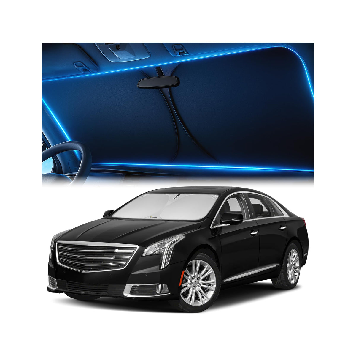 Magnelex Windshield Sun Shade for Kia K5 2021-2026 / Hyundai Sonata 2020-2026, Foldable Car Window Sunshade, Heat & UV Visor Cover, Reflective Front Shades Accessories
