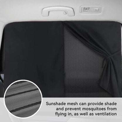 2PCS Car Window Shades, Magnetic Double Layer Window Screen for Baby Protection, UV Protection Privacy Blackout Shade Car Window Covers, Universal Auto Sun Shade Curtains Accessories