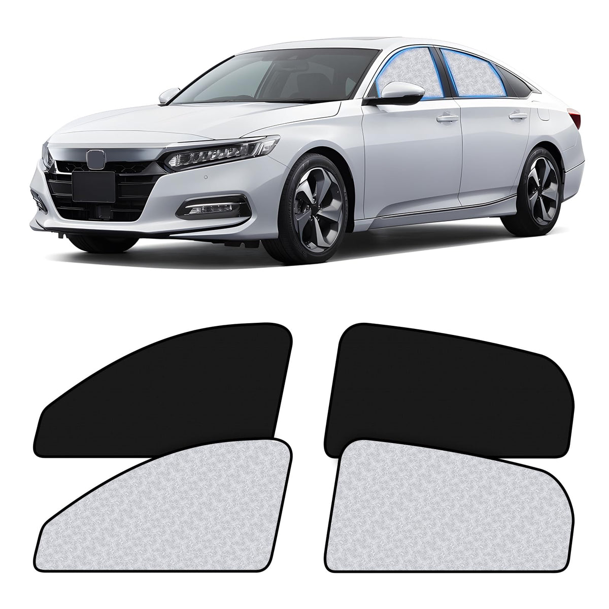 ZATOOTO Magnetic Car Window Shade for Side Window Car Privacy Curtains 4pcs