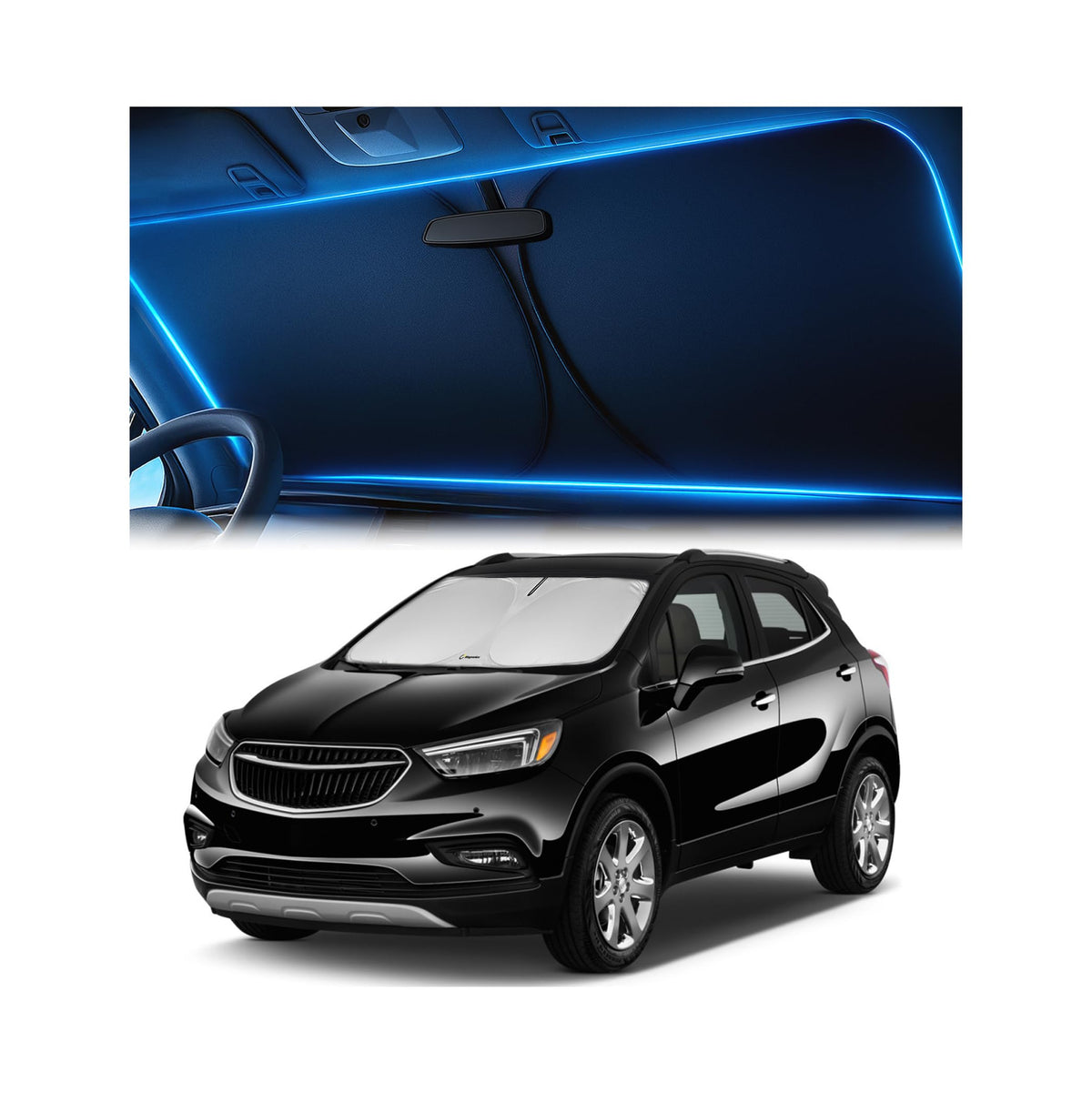 Magnelex Windshield Sun Shade for Kia K5 2021-2026 / Hyundai Sonata 2020-2026, Foldable Car Window Sunshade, Heat & UV Visor Cover, Reflective Front Shades Accessories