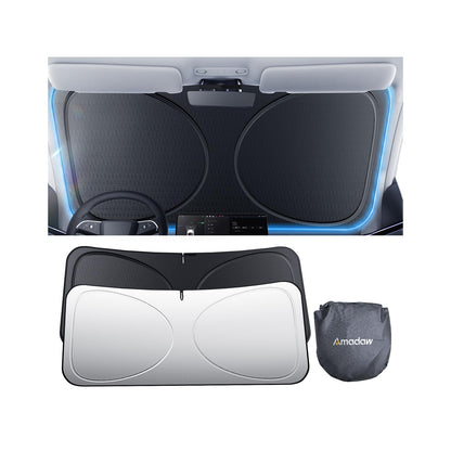 Windshield Sun Shade for Honda CR-V 2000-2026, 100% UV Block & Heat Insulation, Custom Fit Sunshade, Foldable Car Sunshade with Storage Bag, Summer Car Accessory