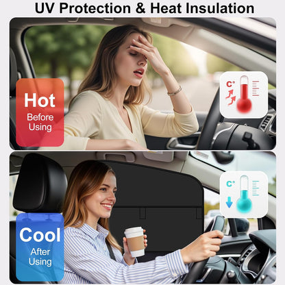 Magnetic Car Side Window Shades,2 Pack Front Driver Side Window Sun Shade