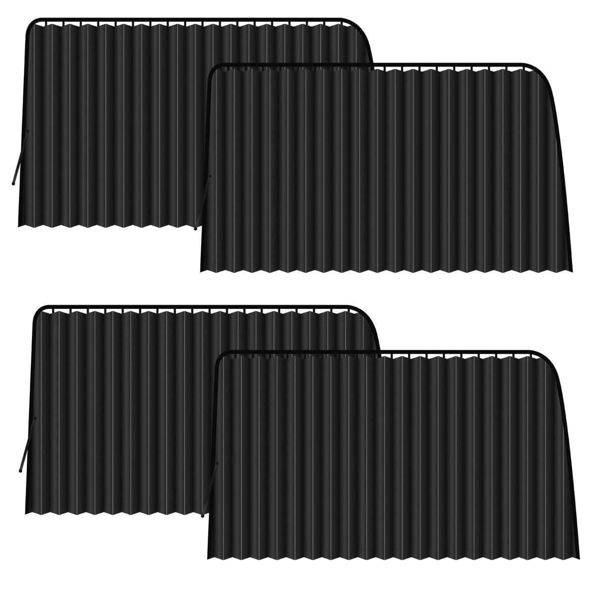 XCBYT Magnetic Car Window Curtains for Side Window, 100% Blackout Privacy