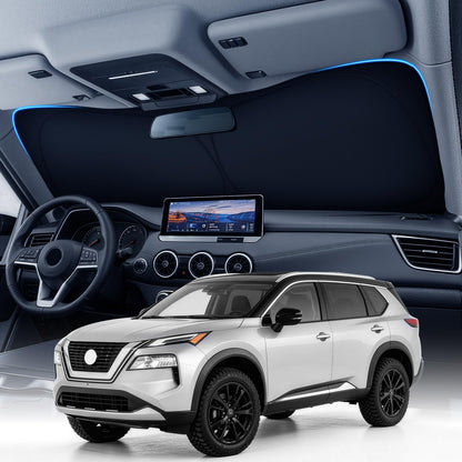 Zanch Custom Windshield Sun Shade for Nissan Altima 2019-2026, 7-Layer UV & Heat Block, 3D Laser Scanned, Interior Protection, Keep Car Cooler, Foldable Car Accessories
