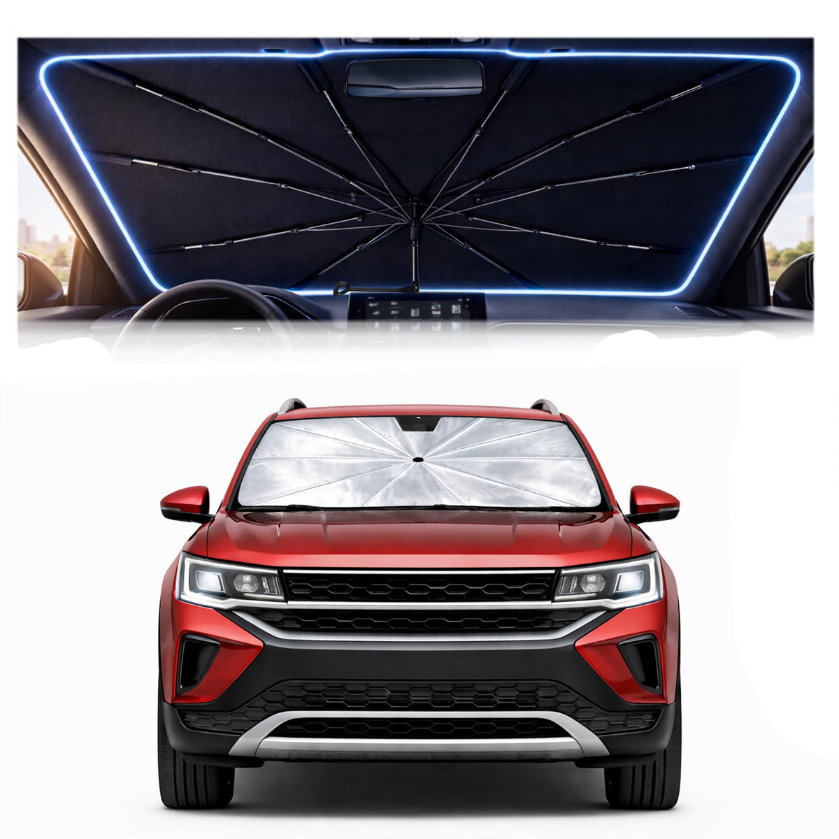 Car Windshield Sun Shade Umbrella for Mercedes Benz GLE 2020-2026