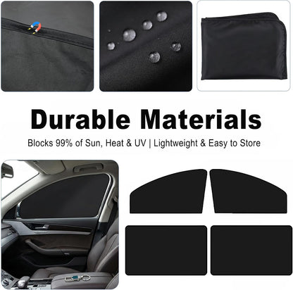 Car Window Shades, Magnetic Blackout Sun Shade Blinds, 4 Pack