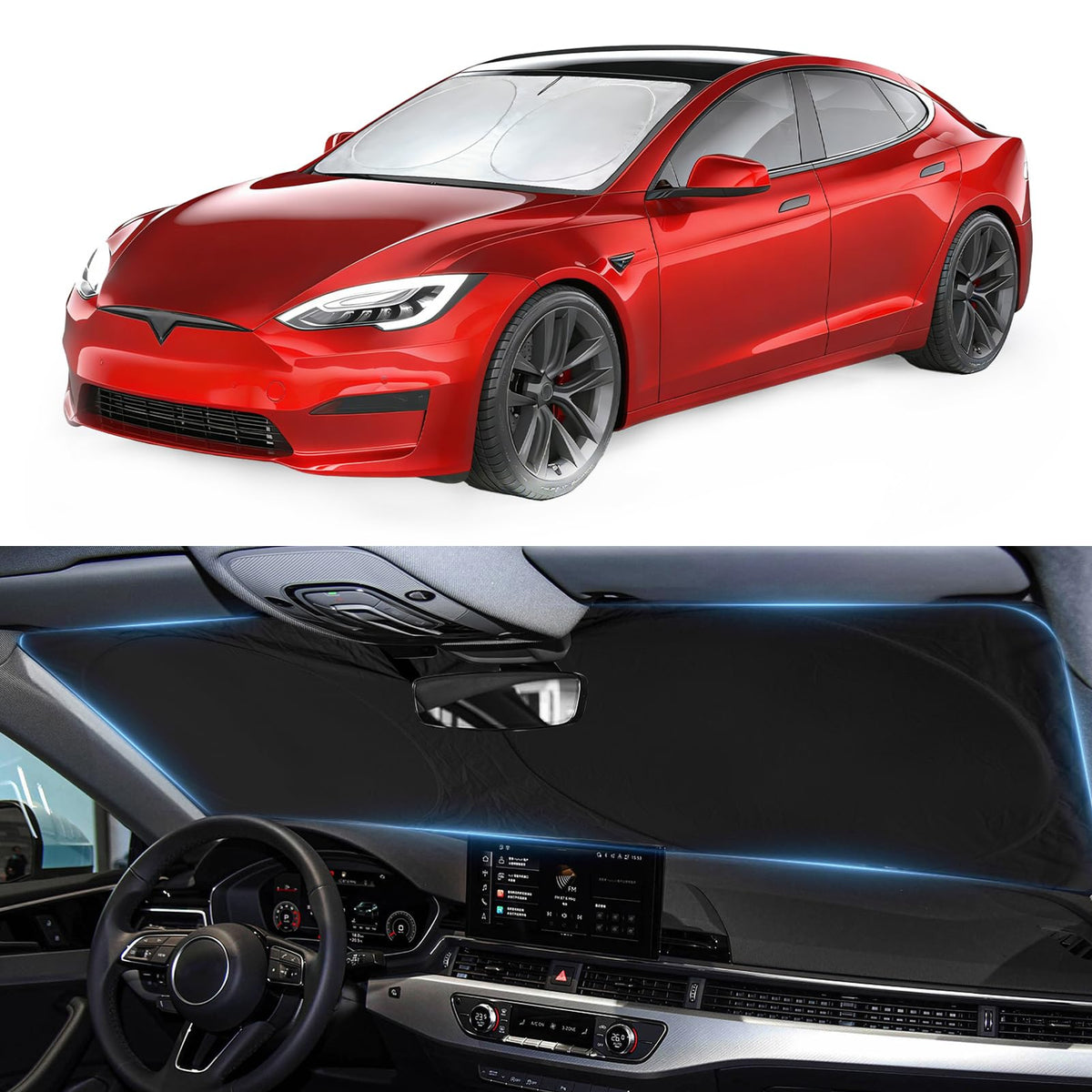 Sun Shade for Audi A4 A5 Sportback S5 RS5 2018-2027 Windshield Sunshade
