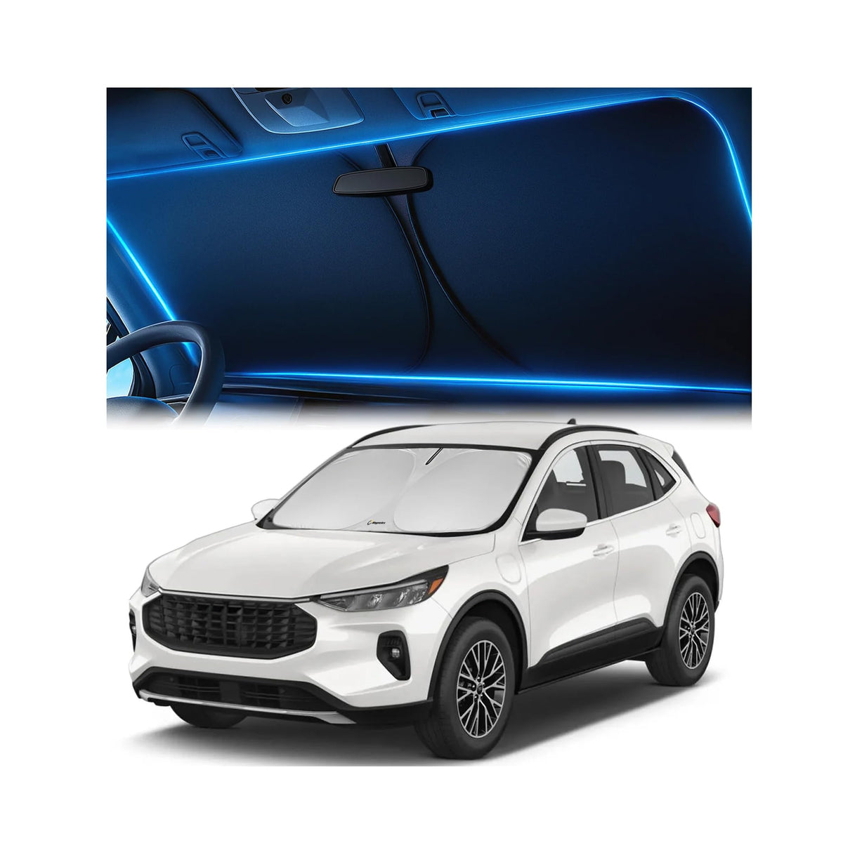 Magnelex Windshield Sun Shade for Kia K5 2021-2026 / Hyundai Sonata 2020-2026, Foldable Car Window Sunshade, Heat & UV Visor Cover, Reflective Front Shades Accessories