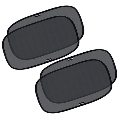 Enovoe Car Window Shades for Baby (4 Pack) - 21"x14" - Sun Shade Blocker, Cling - Glare Shield and UV Rays Protection for Your Child - Side Windows Screens for SUV- Mesh Window Shades for Car Baby