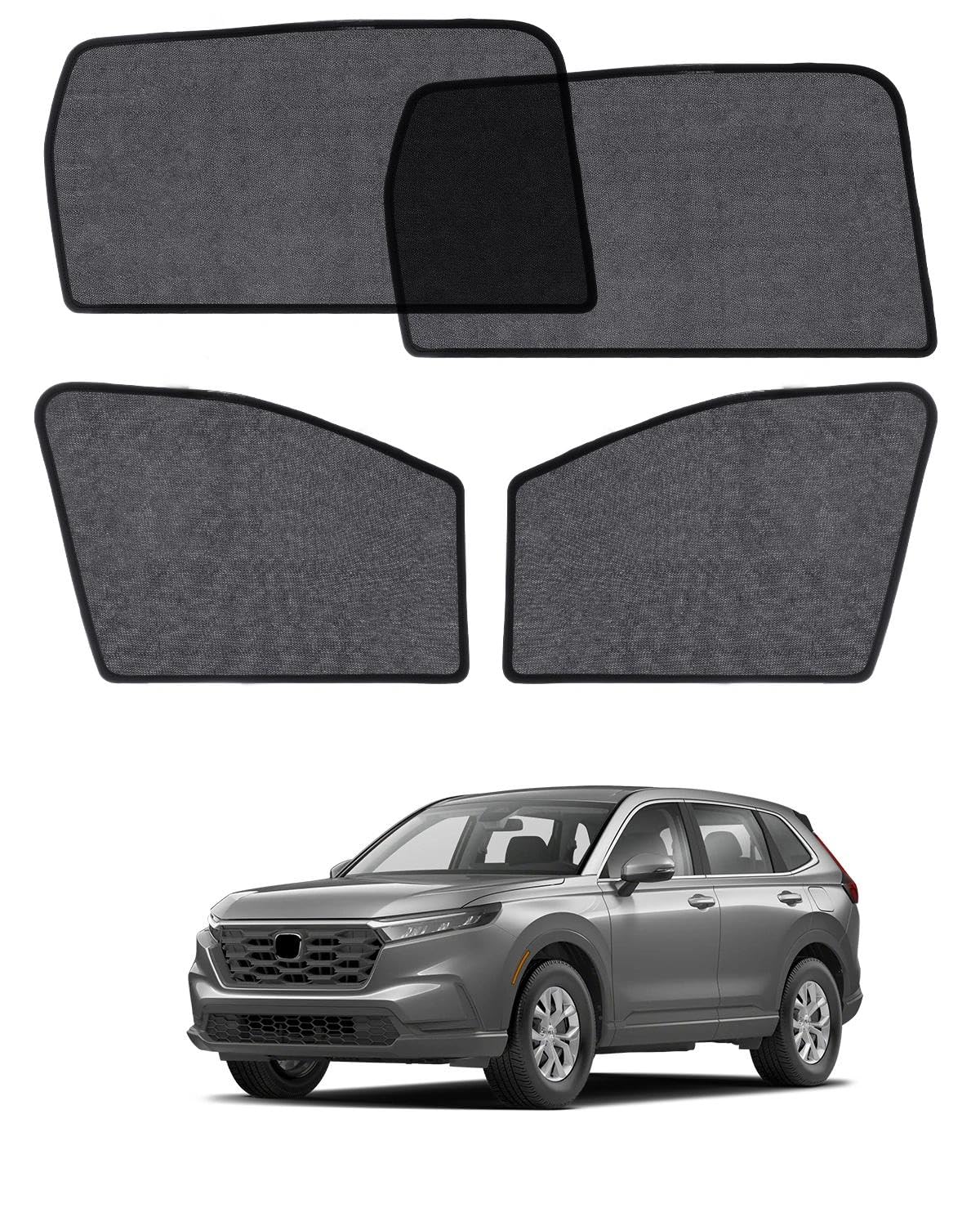 Car Window Shade for Honda Pilot 2016-2022,2 Pack UV & Glare Protection, Breathable Privacy Screen, Insect & Bug Blocker Magnetic Mesh Side Rear Sun Shades for Baby Camping, Napping & Travel