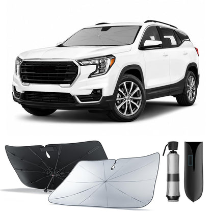 for Chevrolet Tahoe & Traverse 2010-2026 | Zanch Windshield Sun Shade Umbrella [99% UV Protection, Up to 75℉ Cooler] Snug Fit, Scratch-Free, Built to Last, Foldable Front Sunshade Umbrella
