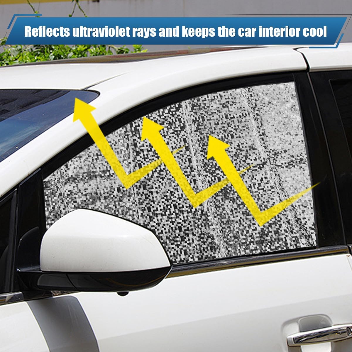 4PCS Magnetic Car Side Window Sun Shades, UV & Privacy Protection Curtains, Universal Window Covers for Sleeping, Breastfeeding, Camping, Travel, Changing Clothes (Black)