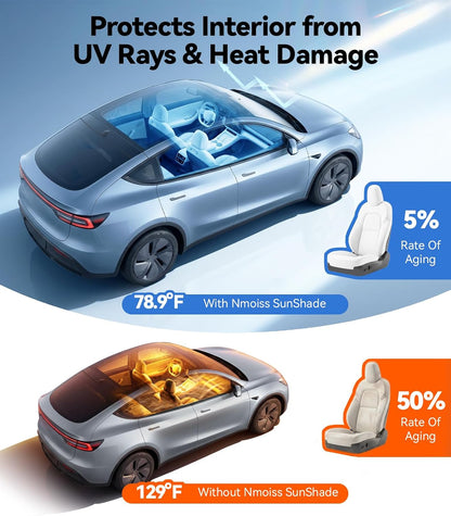 [Drive to Superior Coolness & Comfort] Nmoiss Ice Rib Windshield Sun Shade