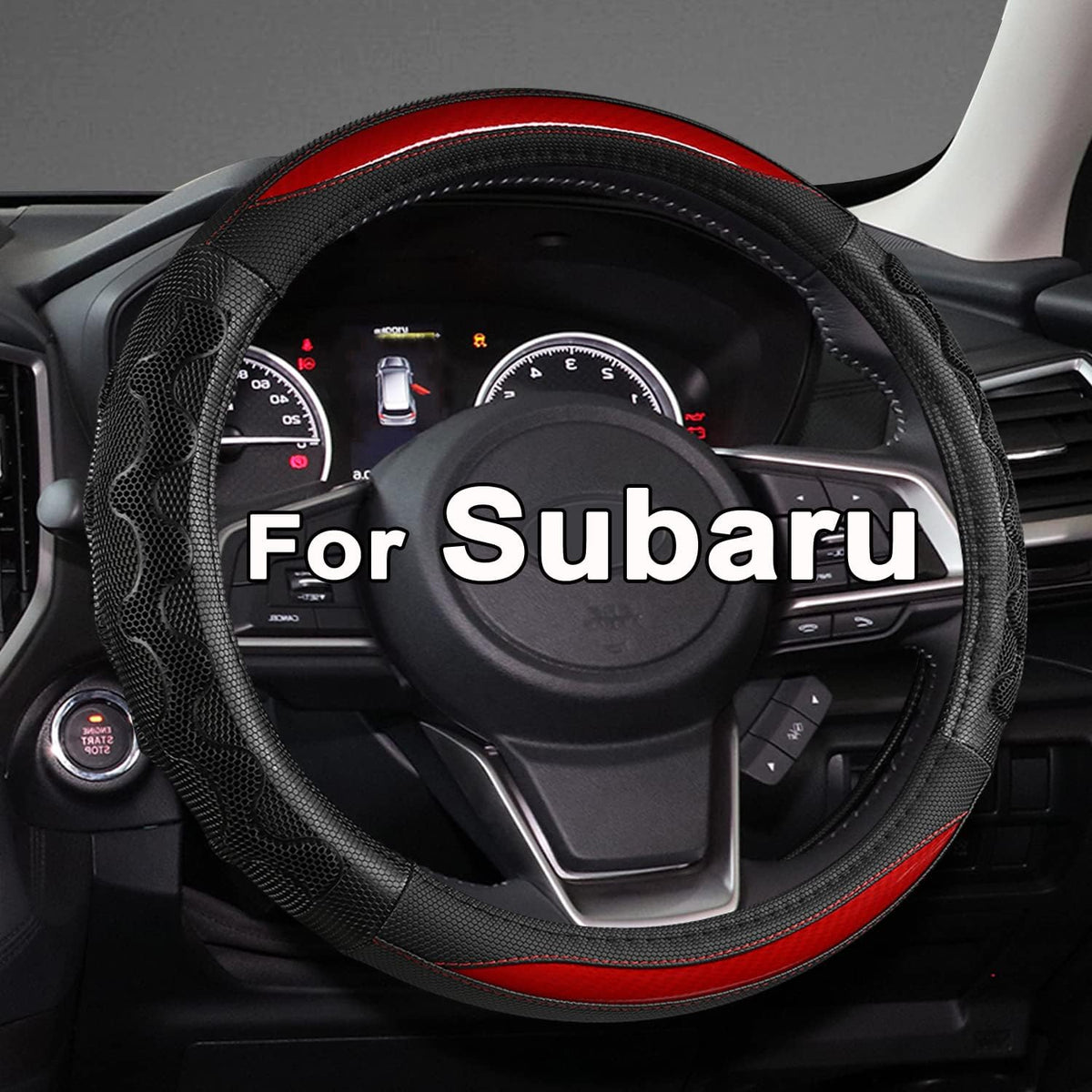 GIANT PANDA Customized Auto Steering Wheel Cover for Subaru Forester, Car Steering Wheel Cover for Subaru Outback and Crosstrek - Solid Black