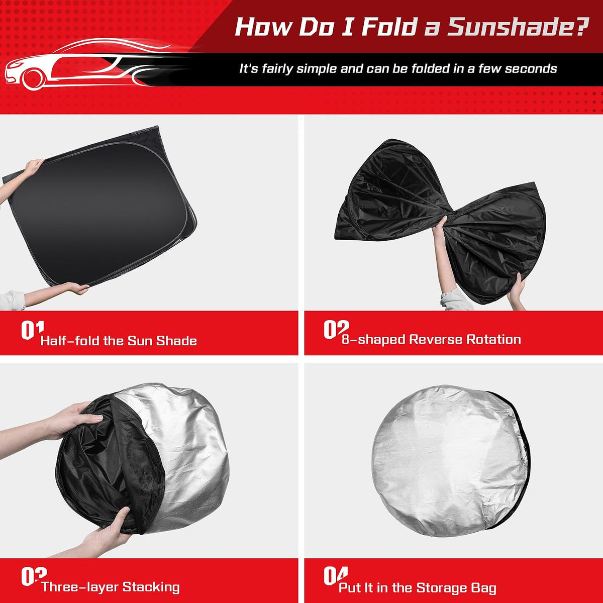 ARISMOTOR Windshield Sun Shade for Kia NIRO 2017-2024