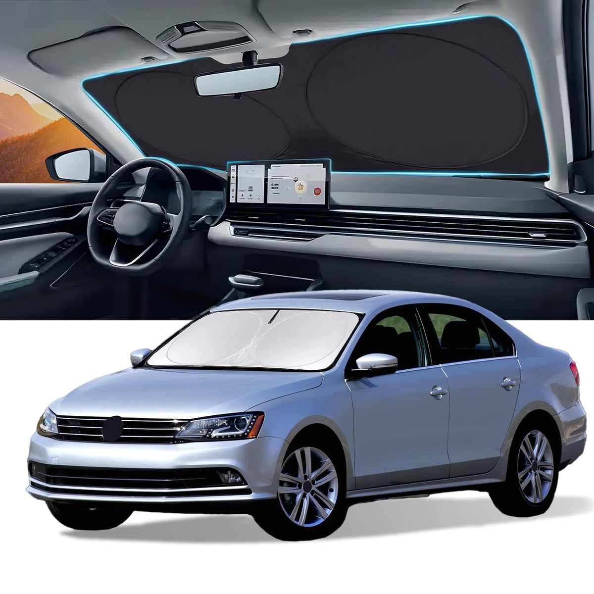 Sun Shade for Audi A4 A5 Sportback S5 RS5 2018-2027 Windshield Sunshade