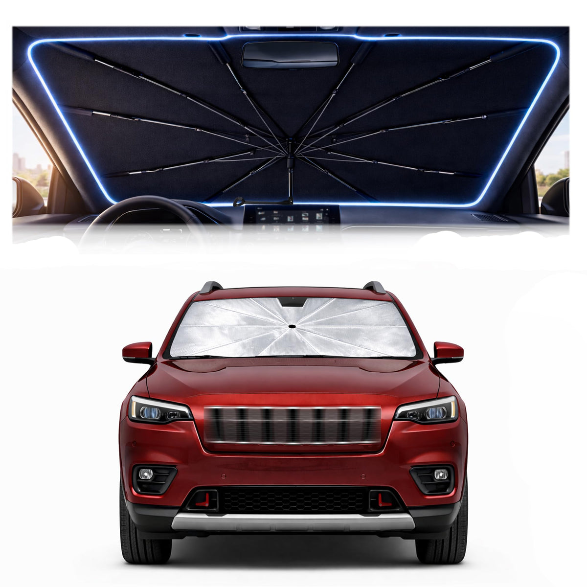 Car Windshield Sun Shade Umbrella for Mercedes Benz GLE 2020-2026