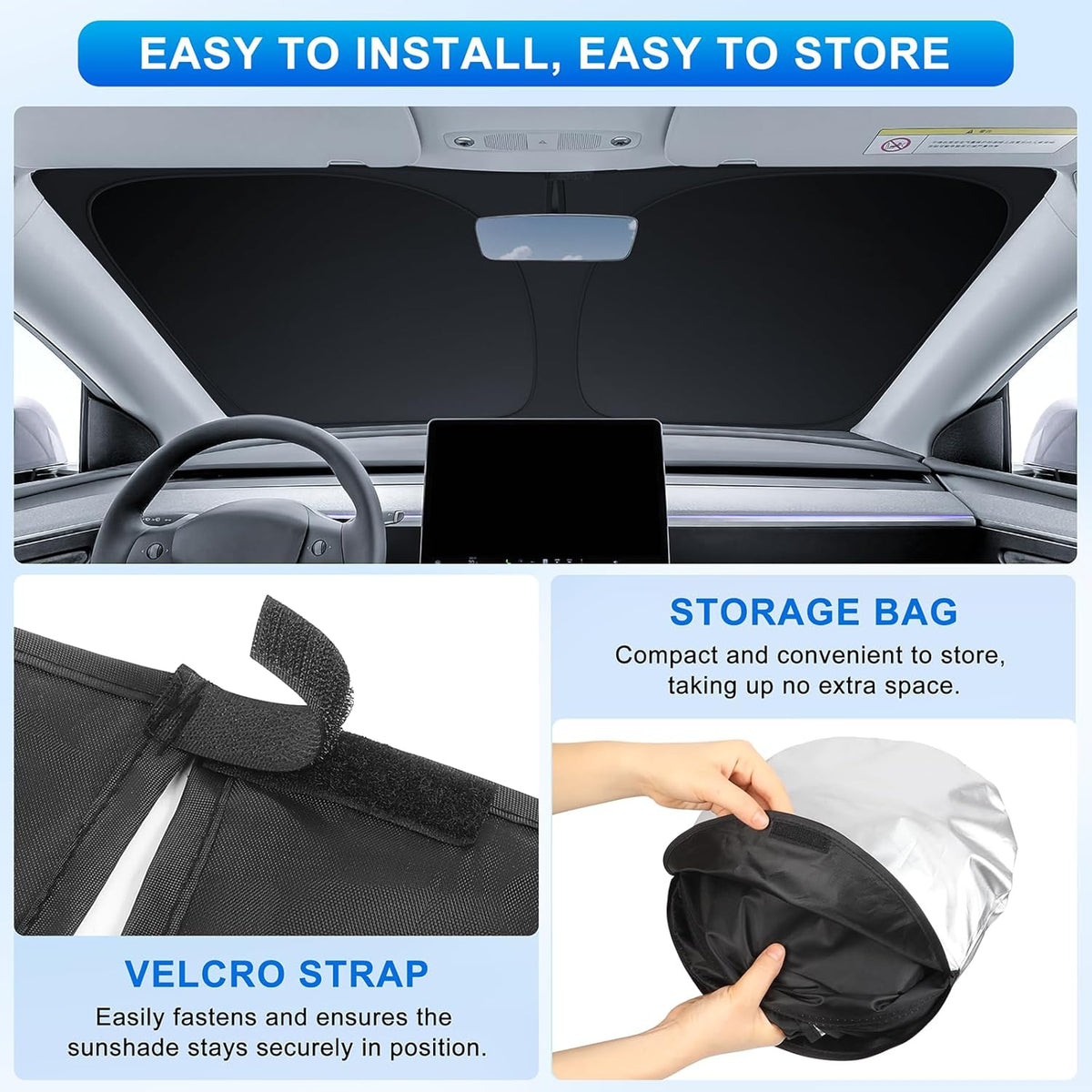 INSAUTO Custom Fit Windshield Sun Shade for Honda Accord 2013-2017