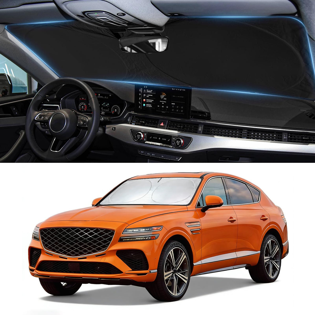 Sun Shade for Audi A4 A5 Sportback S5 RS5 2018-2027 Windshield Sunshade