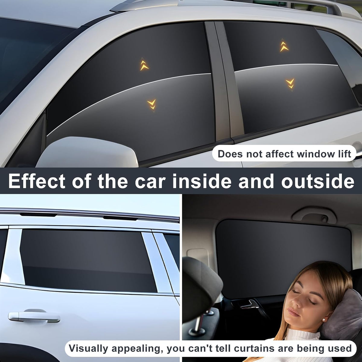XCBYT Magnetic Car Side Window Shades, Car Sunshade for Baby, 4 Pack