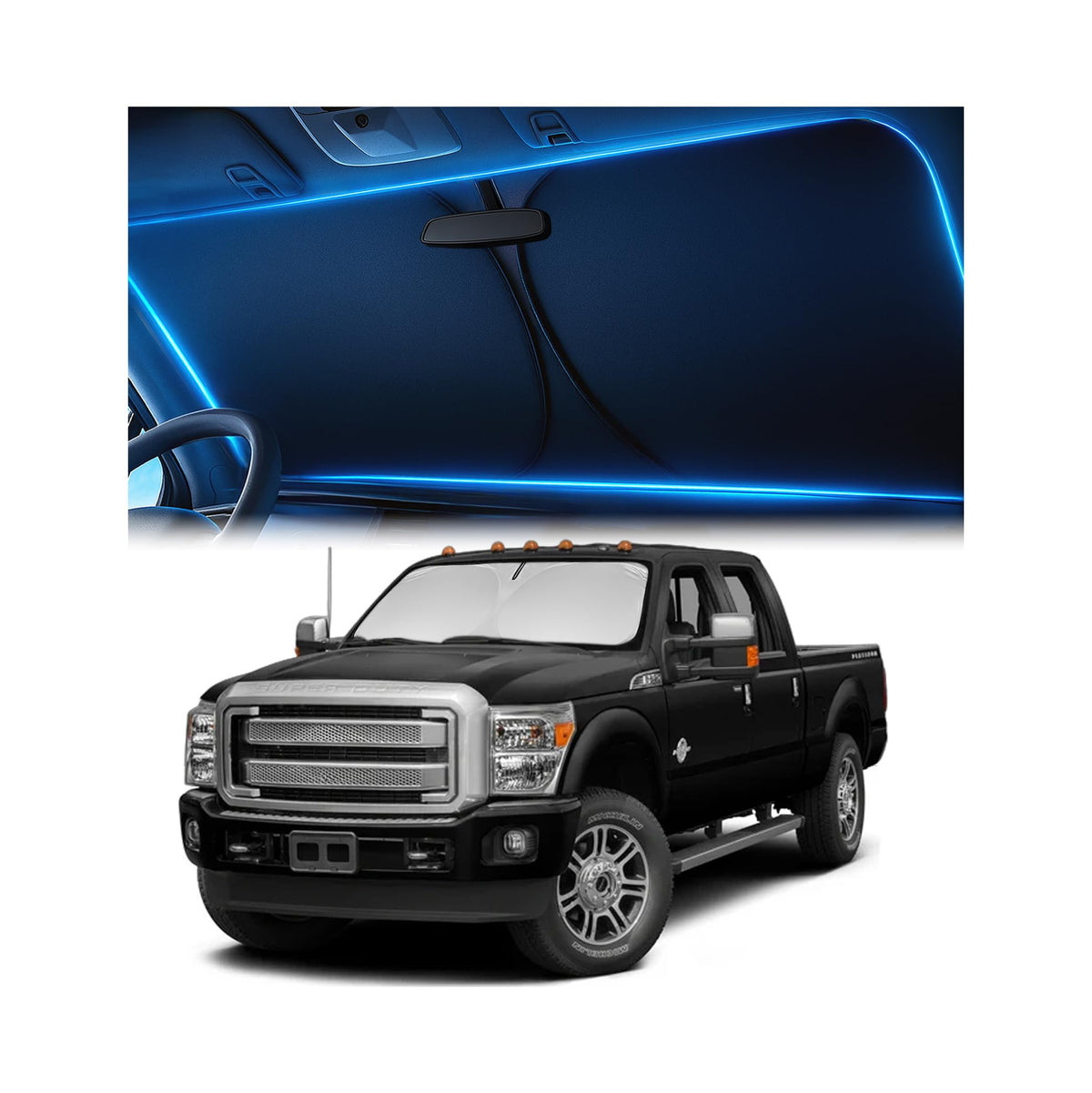 Magnelex Windshield Sun Shade for Kia K5 2021-2026 / Hyundai Sonata 2020-2026, Foldable Car Window Sunshade, Heat & UV Visor Cover, Reflective Front Shades Accessories