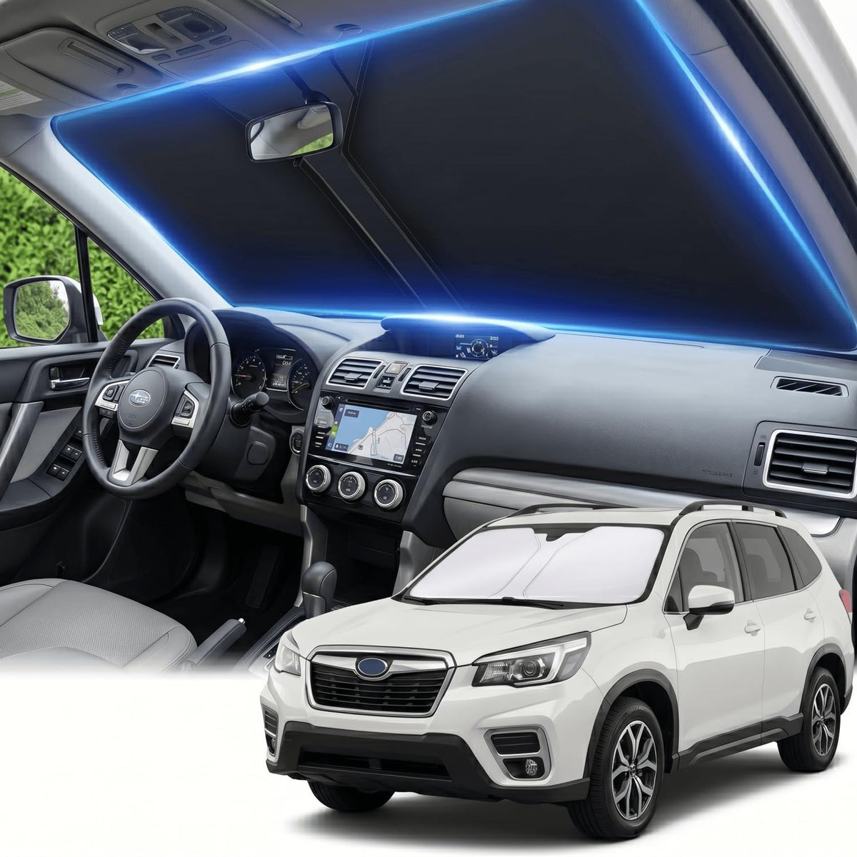 for Honda Accord 2018-2022 Windshield Sun Shade Front Window Shade Custom Fit Accord Accessories Sun Visor Foldable Shade Blocks UV Rays Summer Must Have Car Accessories