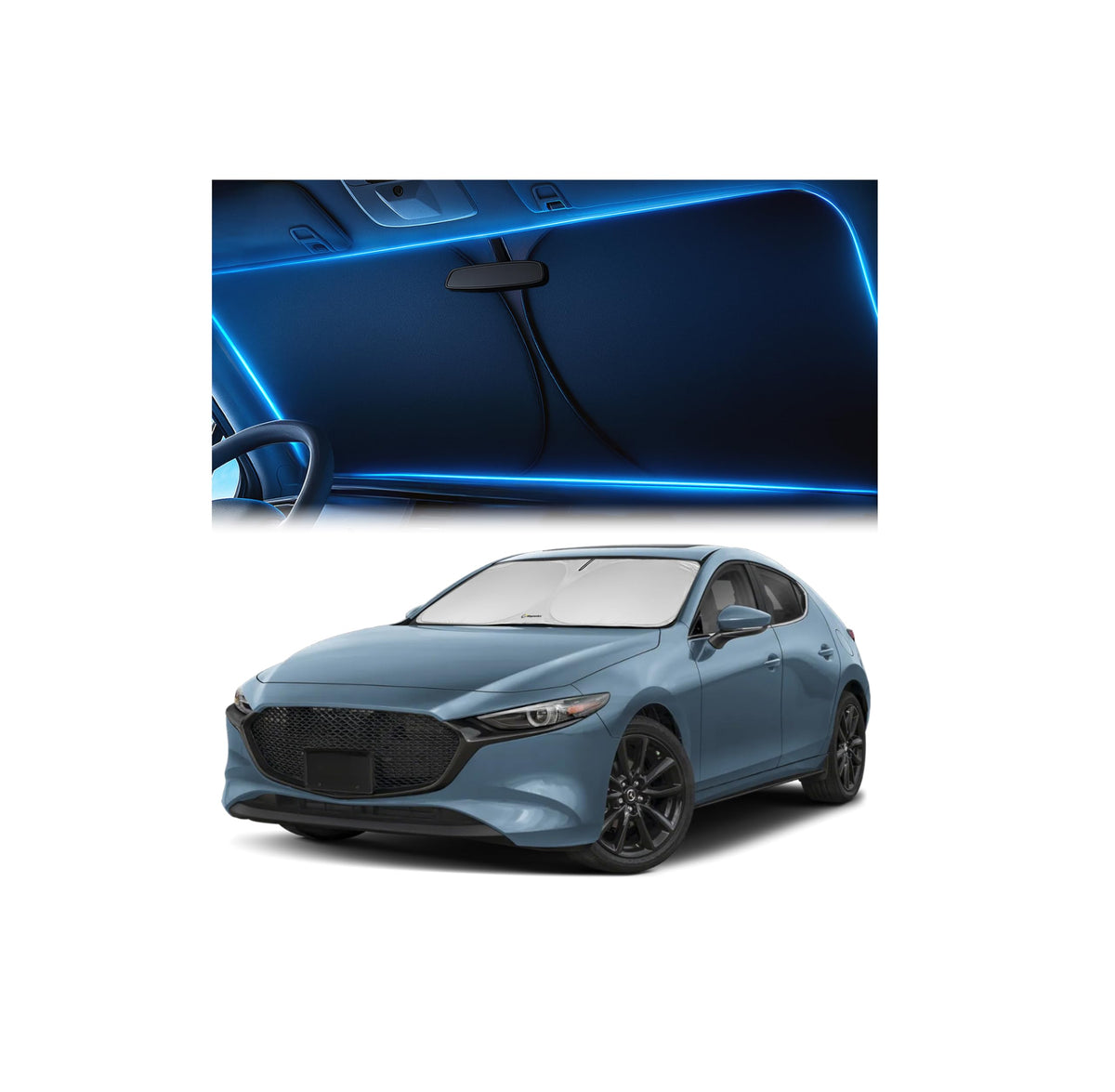 Magnelex Windshield Sun Shade for Kia K5 2021-2026 / Hyundai Sonata 2020-2026, Foldable Car Window Sunshade, Heat & UV Visor Cover, Reflective Front Shades Accessories