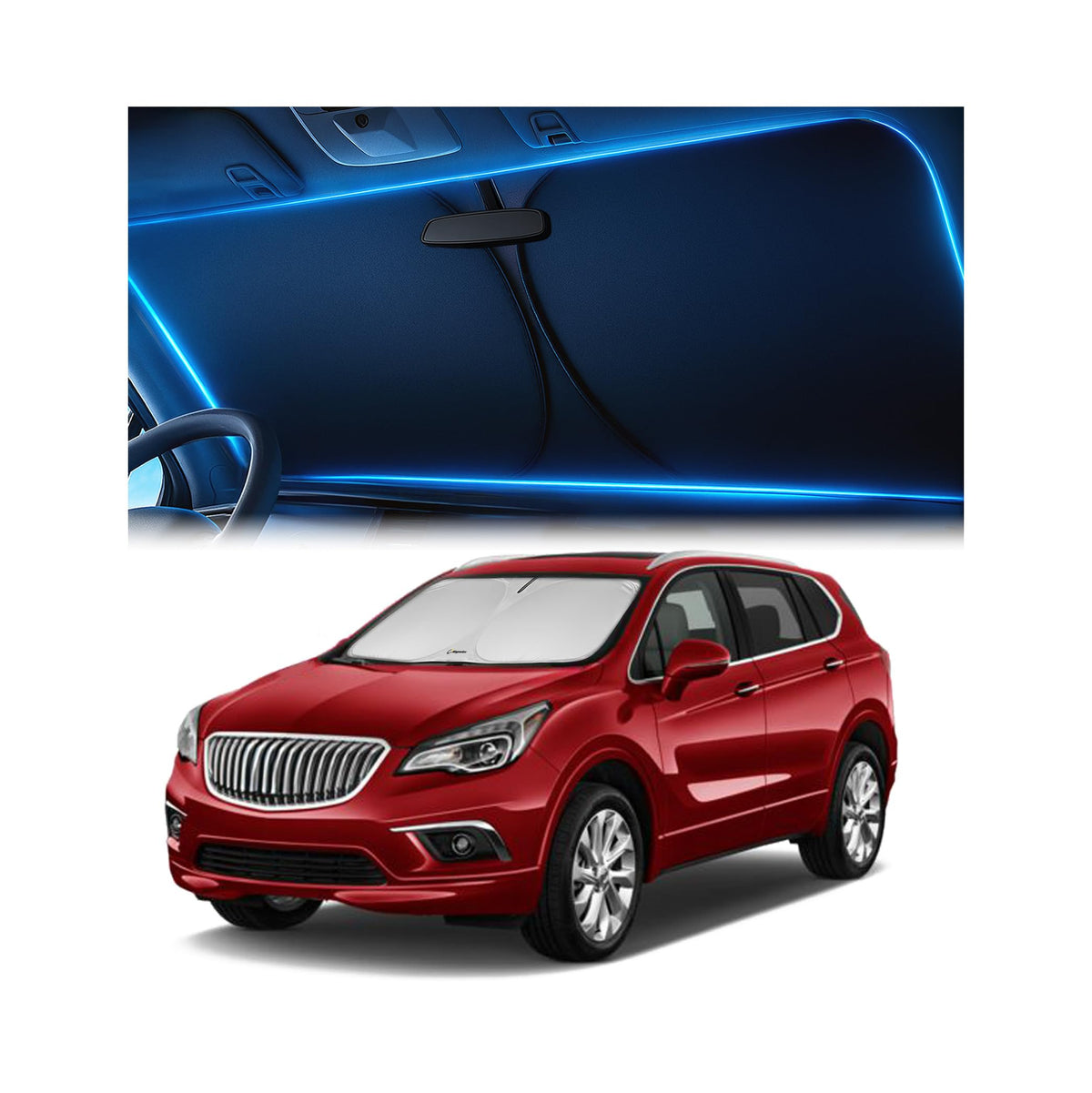 Magnelex Windshield Sun Shade for Kia K5 2021-2026 / Hyundai Sonata 2020-2026, Foldable Car Window Sunshade, Heat & UV Visor Cover, Reflective Front Shades Accessories