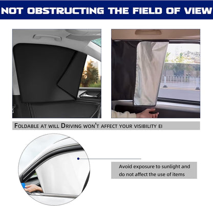 NTNEV Car Side Window Sun Shades, Shades with Magnets, Shade for Baby, Strong-Light Blocking & UV Protection Privacy Covers Auto Accessories (Double-sided Black)