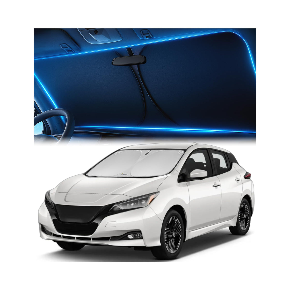 Magnelex Windshield Sun Shade for Kia K5 2021-2026 / Hyundai Sonata 2020-2026, Foldable Car Window Sunshade, Heat & UV Visor Cover, Reflective Front Shades Accessories