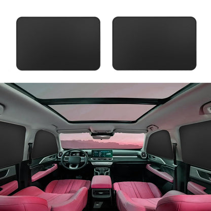 Window Sun Shade Car Curtains - Side Thiken Sun Shades Magnetic 100% Block Light Car Window Covers with Cooler Feeling (Black, T-4pcs)