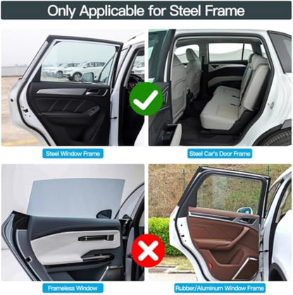 4 Pcs Magnetic Car Window Sunshades for Infiniti QX80 Z62 SUV 2017-2024, Blackout Cloth Privacy Screen Block UV Ray Heat Strong Magnet Auto Blinds