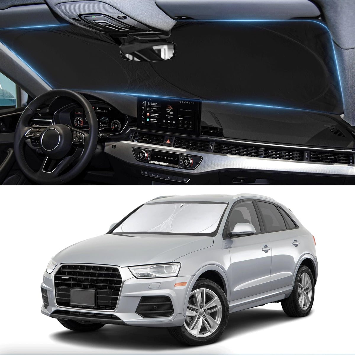 Sun Shade for Audi A4 A5 Sportback S5 RS5 2018-2027 Windshield Sunshade
