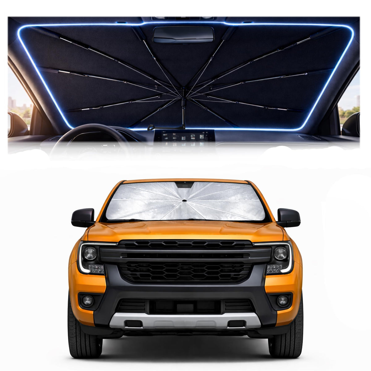 Car Windshield Sun Shade Umbrella for Mercedes Benz GLE 2020-2026