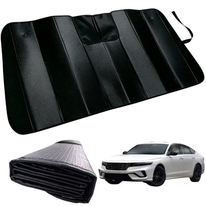 GWUSKDT Car Windshield Sunshade, Sun Protector,Foldable Front Window Shade-Thicken 5-Layer Bubble for Auto Windshield UV Protection and Heat Reflector 58"x 27.5" (Black)