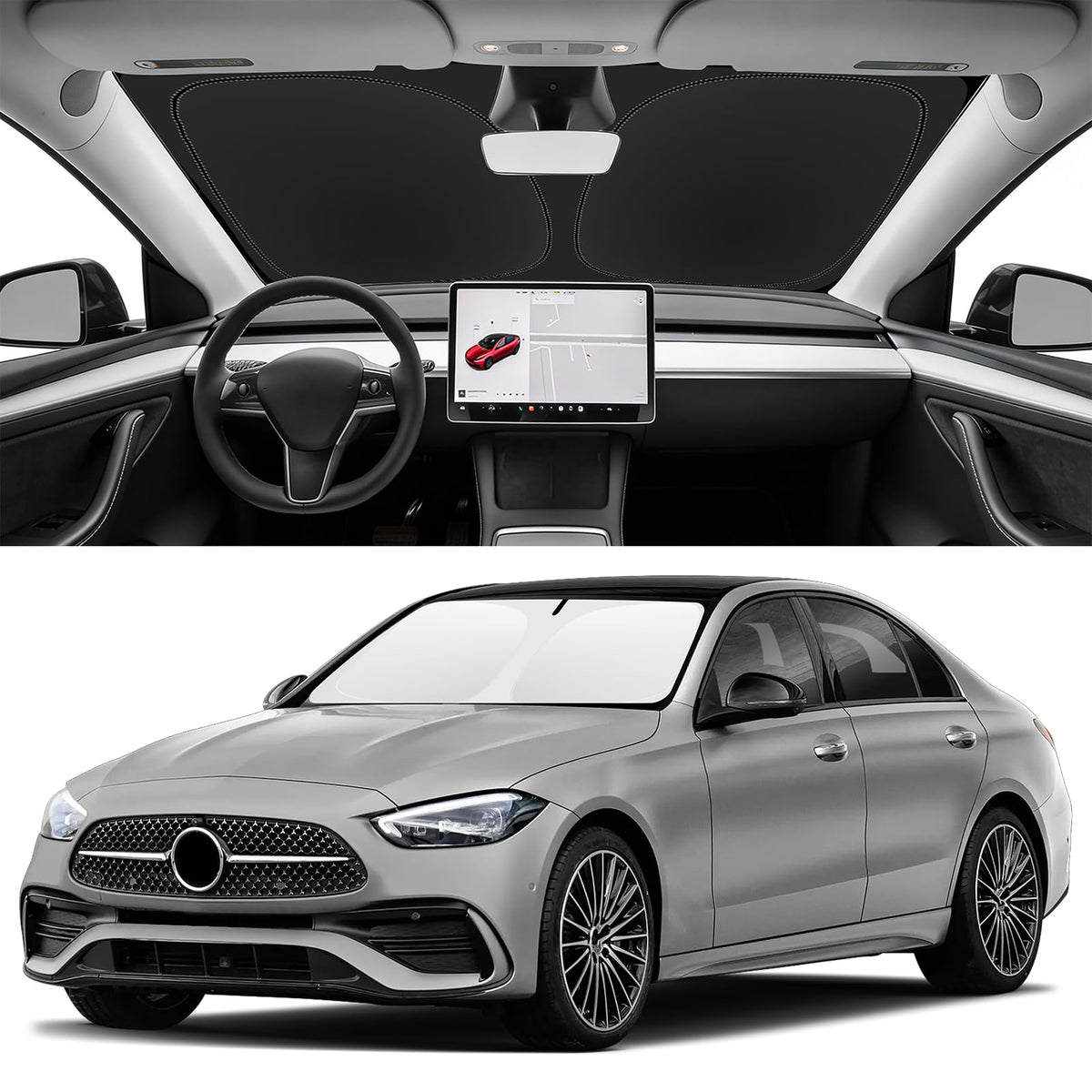 Custom Fit Windshield Sun Shade for BMW X1 2016-2026