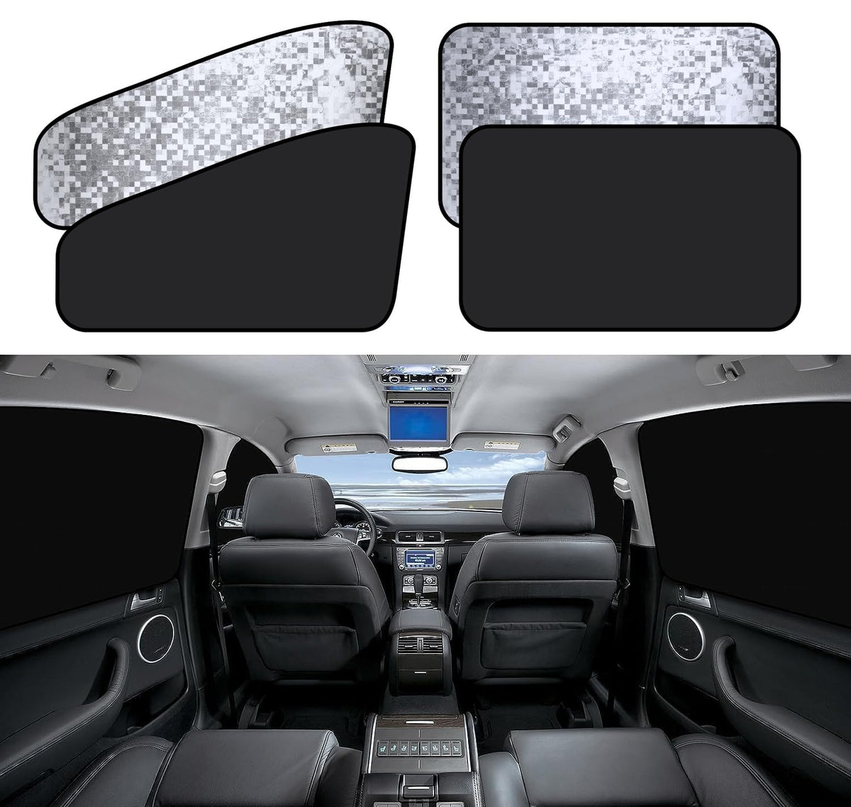 ZATOOTO Magnetic Side Window Sun Shade, Car Window Covers, Heat Reflective