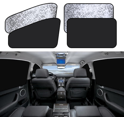 ZATOOTO Magnetic Car Window Shade 4 Pack, Car Privacy Curtain UV Block