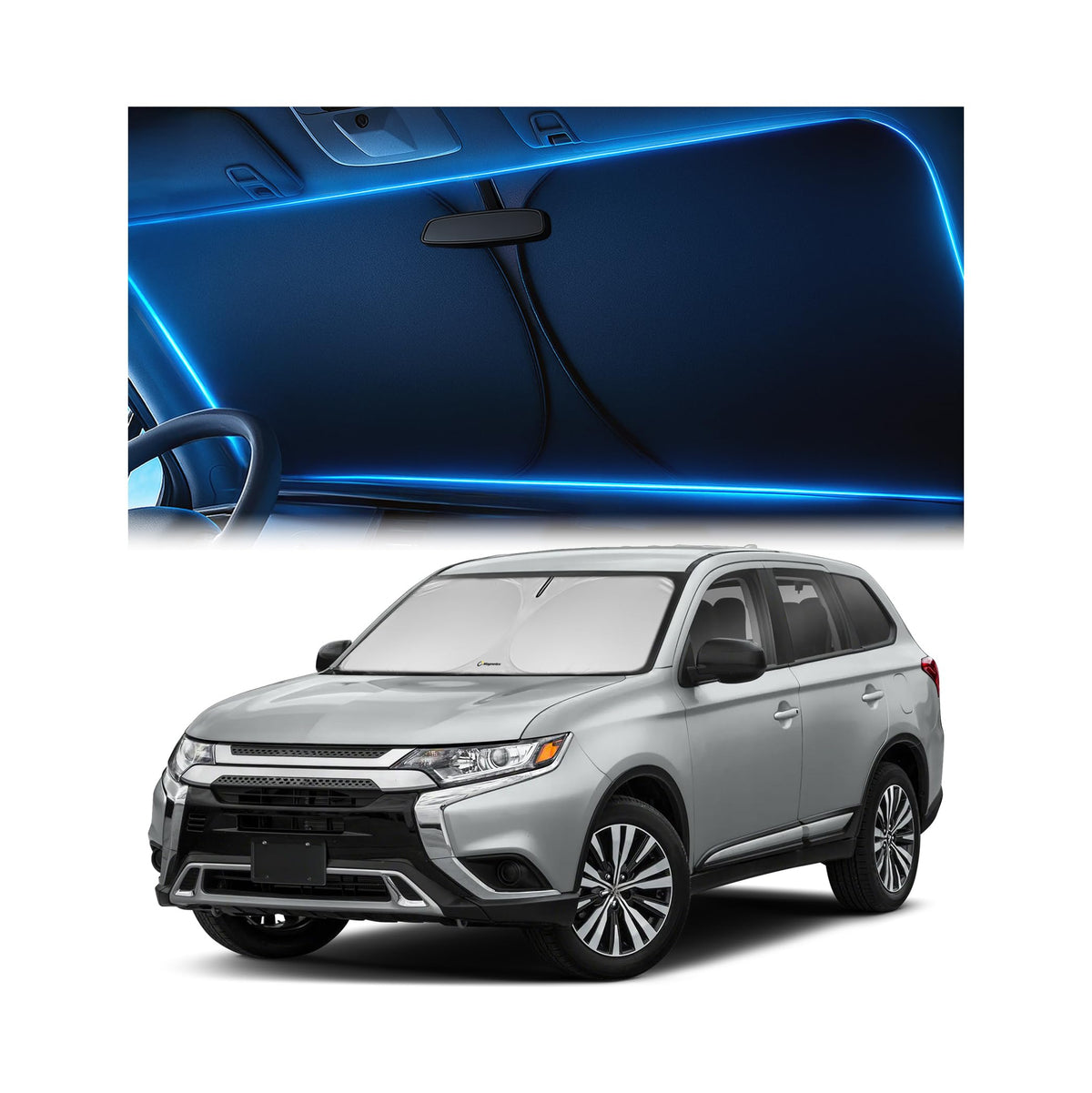 Magnelex Windshield Sun Shade for Kia K5 2021-2026 / Hyundai Sonata 2020-2026, Foldable Car Window Sunshade, Heat & UV Visor Cover, Reflective Front Shades Accessories