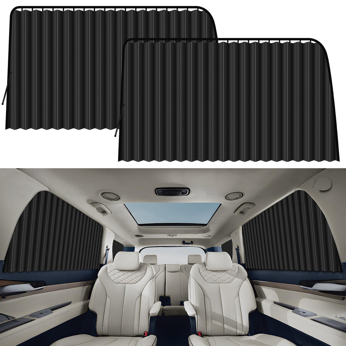 XCBYT Magnetic Car Side Window Shades, Car Sunshade for Baby, 4 Pack