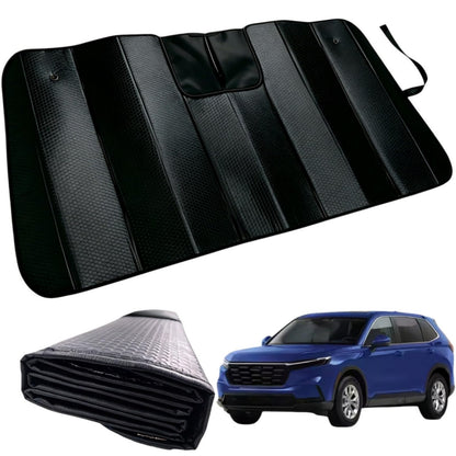 GWUSKDT Car Windshield Sunshade, Sun Protector,Foldable Front Window Shade-Thicken 5-Layer Bubble for Auto Windshield UV Protection and Heat Reflector 58"x 27.5" (Black)