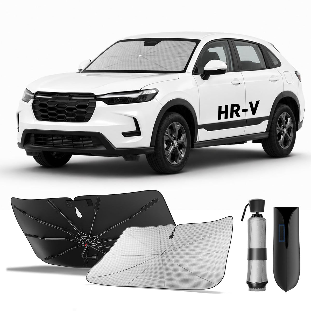 for Chevrolet Tahoe & Traverse 2010-2026 | Zanch Windshield Sun Shade Umbrella [99% UV Protection, Up to 75℉ Cooler] Snug Fit, Scratch-Free, Built to Last, Foldable Front Sunshade Umbrella