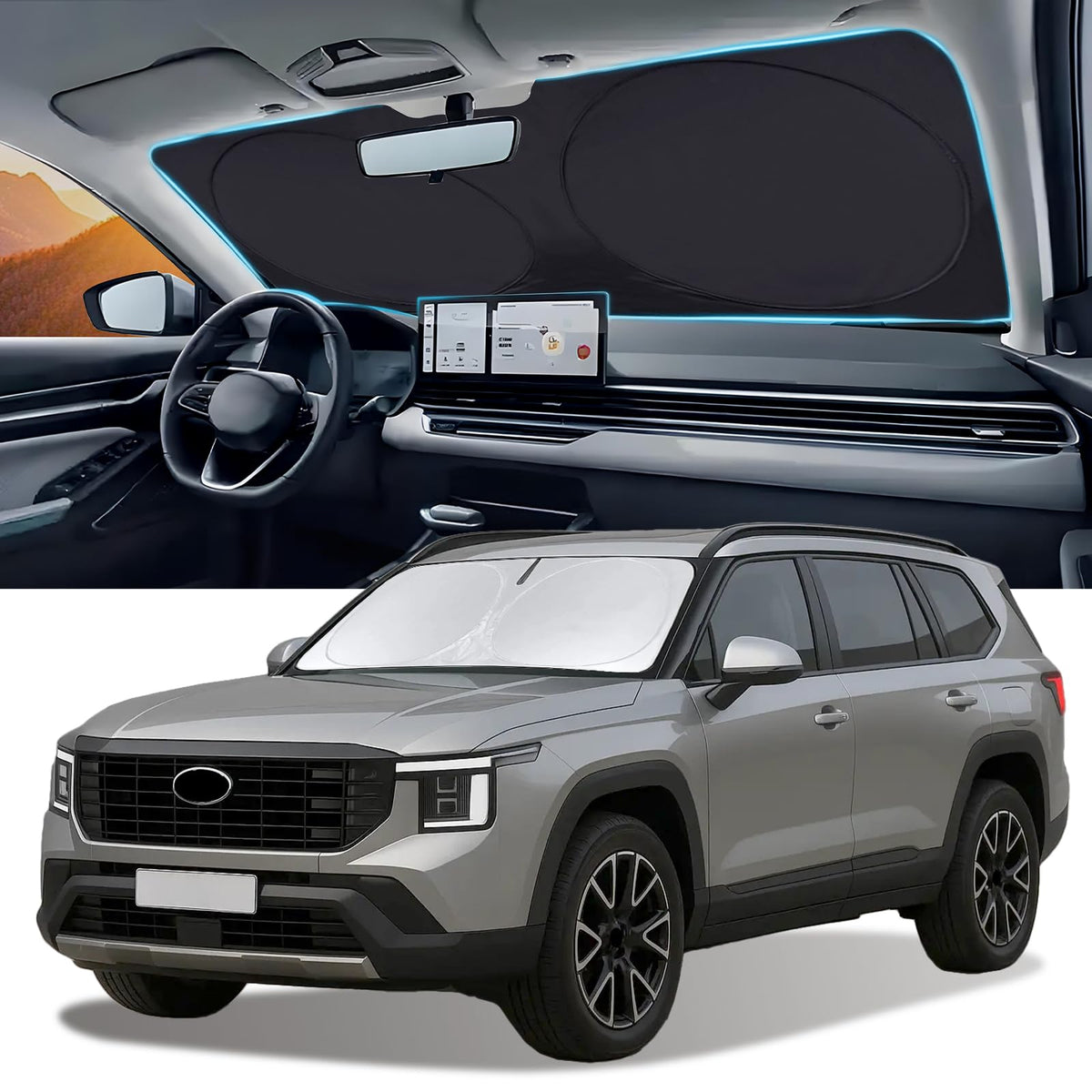 Windshield Sun Shade for Chevrolet Chevy Traverse LS, LT 2018-2026 Sunshade