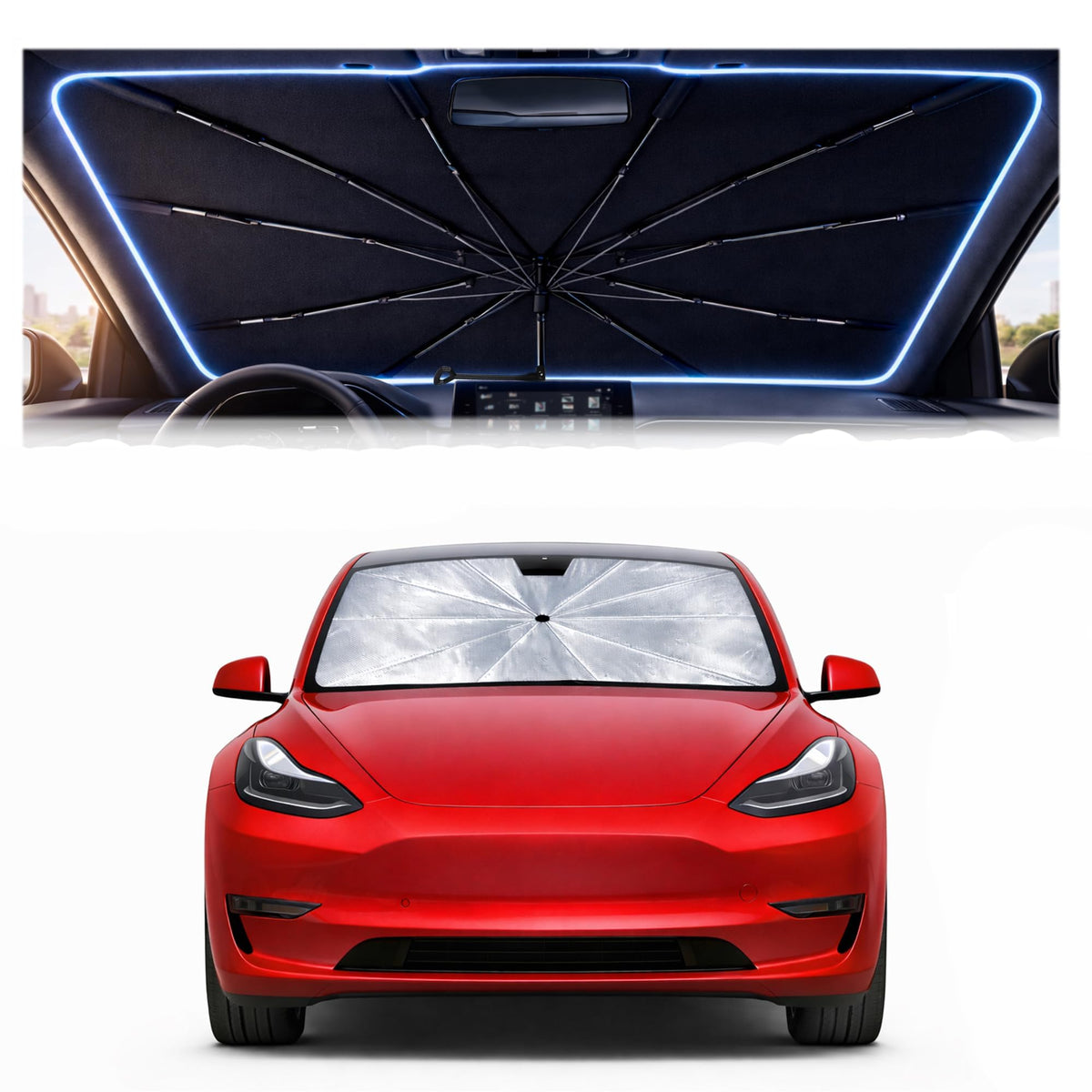 Car Windshield Sun Shade Umbrella for Mercedes Benz GLE 2020-2026