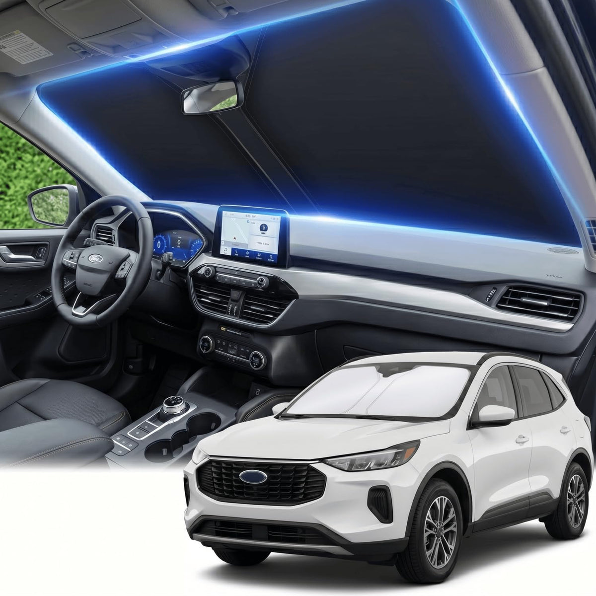 for Honda Accord 2018-2022 Windshield Sun Shade Front Window Shade Custom Fit Accord Accessories Sun Visor Foldable Shade Blocks UV Rays Summer Must Have Car Accessories